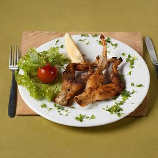 Żabie udka z ananasem