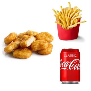 Menú nuggets + patatas + bebida
