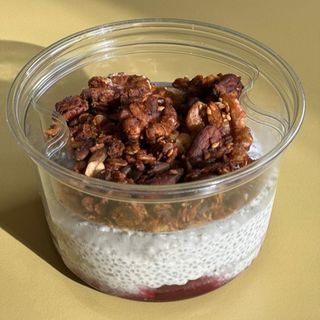 Chia pudding con mermelada