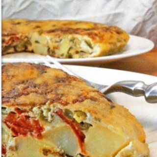 Tortilla de patatas con verduras