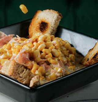 Mais, bacon e cheddar