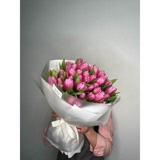 Bukiet tulipanów 51 szt różowe