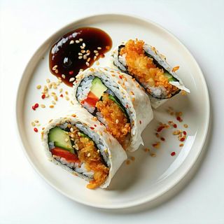 Sushi burrito tempura