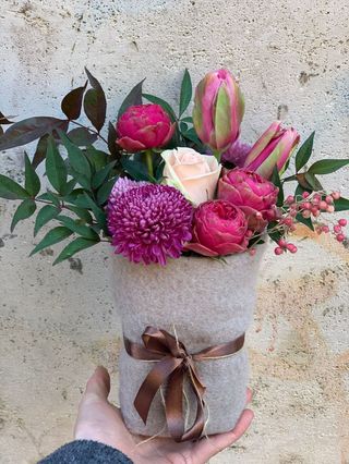 Flower pot con tessuto