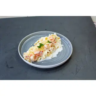 Феттучини с креветками