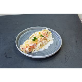 Феттучини с креветками