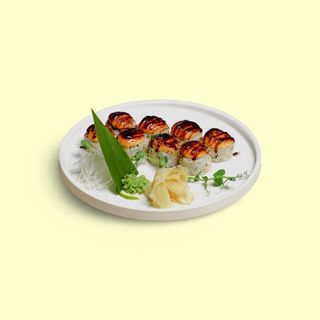 Запеченный ролл семгой