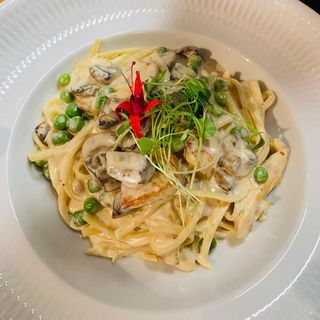 Fettuccine Alfredo de frango