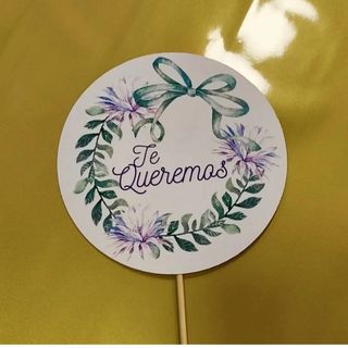 Cartel "Te queremos" lazo