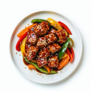 Maiale in agrodolce con sesamo