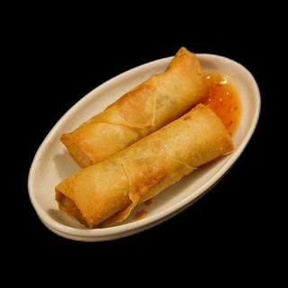 Rollitos de primavera ternera, gamba y espárragos (2u)