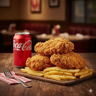Menú 3 piezas de pollo frito