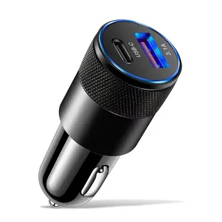 Მანქანის Ტელეფონის Სატენი 2პორტიანი Usb Type-c