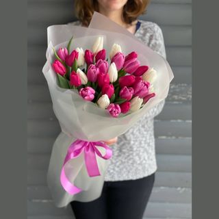 31 тюльпанів ніжний мікс