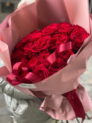 Bukiet z czerwonych róż (11 szt +)