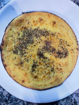 Farinata con menta e mandorle