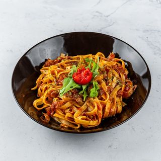 Spaghetti pršut, kadulja