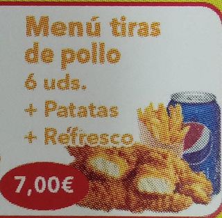 MENU TIRAS DE POLLO