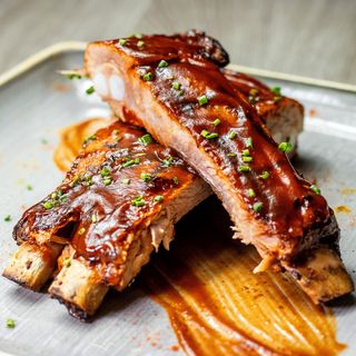 Costillas A La Barbacoa Al Estilo Americano