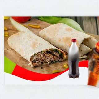 შაურმა "სუპერი" ლავაშით + 1X კოკა-კოლა კლასიკი - 0,5ლ