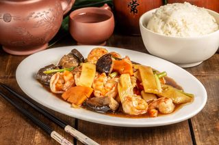 50. Calamares Con Bambú Y Setas