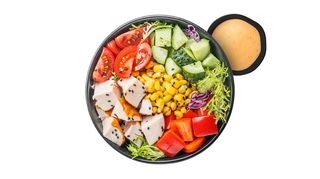 Поке з копченою куркою