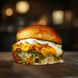 Garlic Parmesan single burger