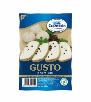 Ser twarogowy Gusto pieprz/czosnek 150g plastry Czarnocin