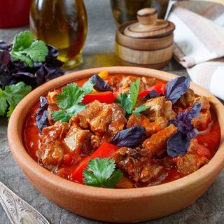 Баранина с овощами