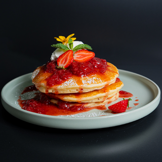 Pancakes cu Capsuni & Mascarpone