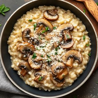 Risotto Au Poulet et Champignons