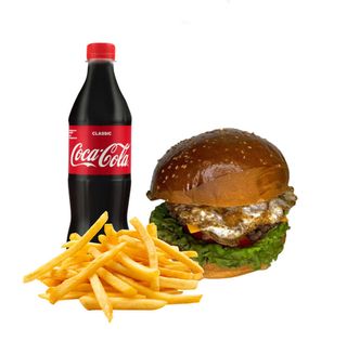 Бургер с яйцом комбо