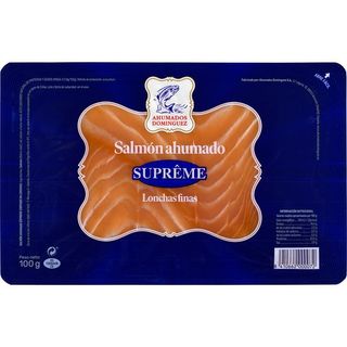 AHUMADOS DOMINGUEZ SALMON AHUMADO LONCHAS SOBRE 100 GRS