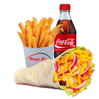 Shaorma de pui cu cheddar meniu mare