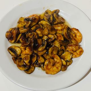 gambas con champiñones