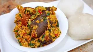 Semo with Egusi