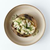 Potaki în sos alb cu ciuperci și pui