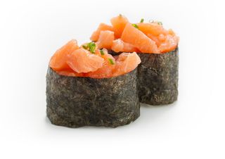 Gunkan salmón (2 uds.)