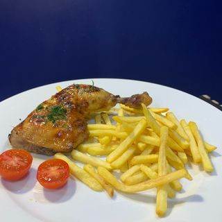 1/4 Pollo Asado Con Patatas Panaderas