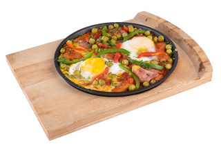 Ձվածեղ նրբերշիկով և բեկոնով 370 գր