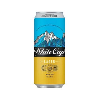 White Cap Lager can