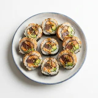 Futomaki De Atún Y Salmón Flambeados (9 Uds.)