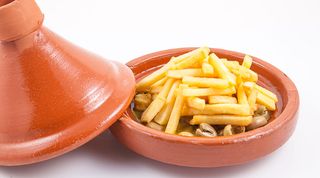 Poulet aux Olives et Frites 