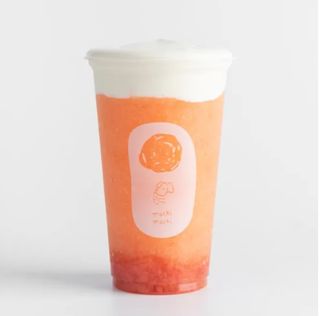 Smoothie di Tè Verde al Pompelmo con mousse di crema