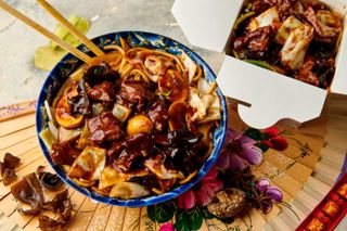 Noodles + Rata cu legume