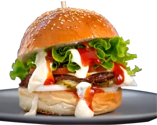 Old school burger+krumpirići