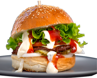 Old school burger+krumpirići