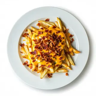 Patate fritte con cheddar e bacon porzione media