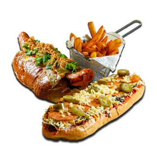 Zapieksa + Hot Dog + Frytki Belgijskie