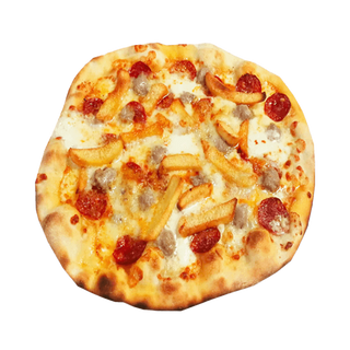 Pizza salame e salsiccia